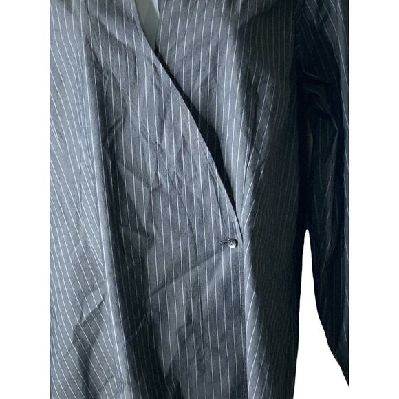 Talbots Vintage Striped Shirt Women 12 Long Sleeve Asymmetrical Collared  Formal - Picture 7 of 8